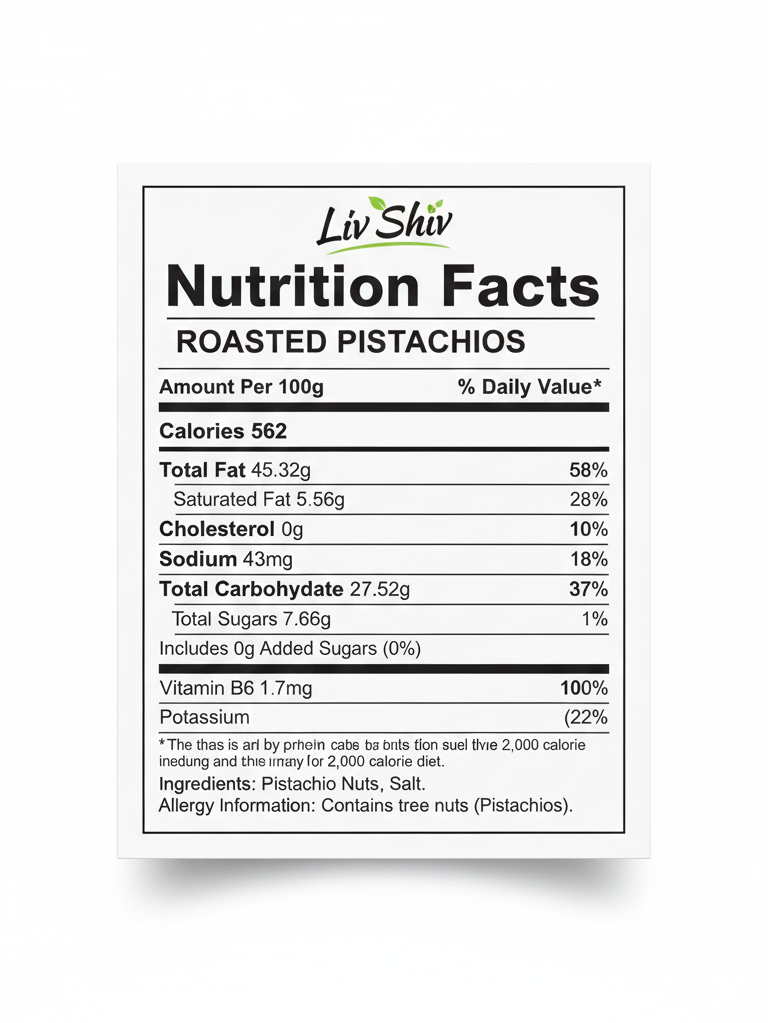 Premium Roasted Pistachios (Lightly Salted)