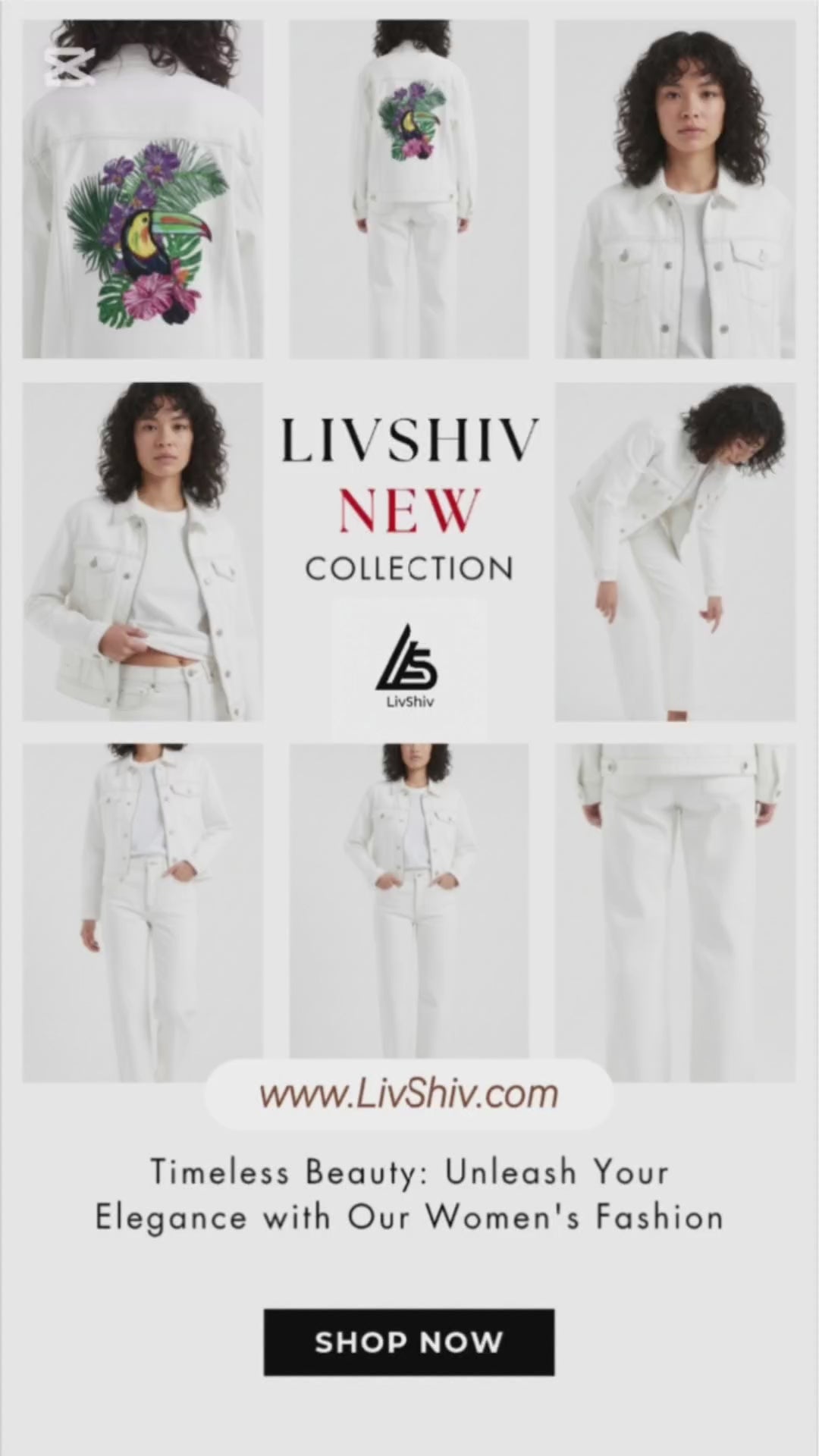 Embroidered White Denim Set